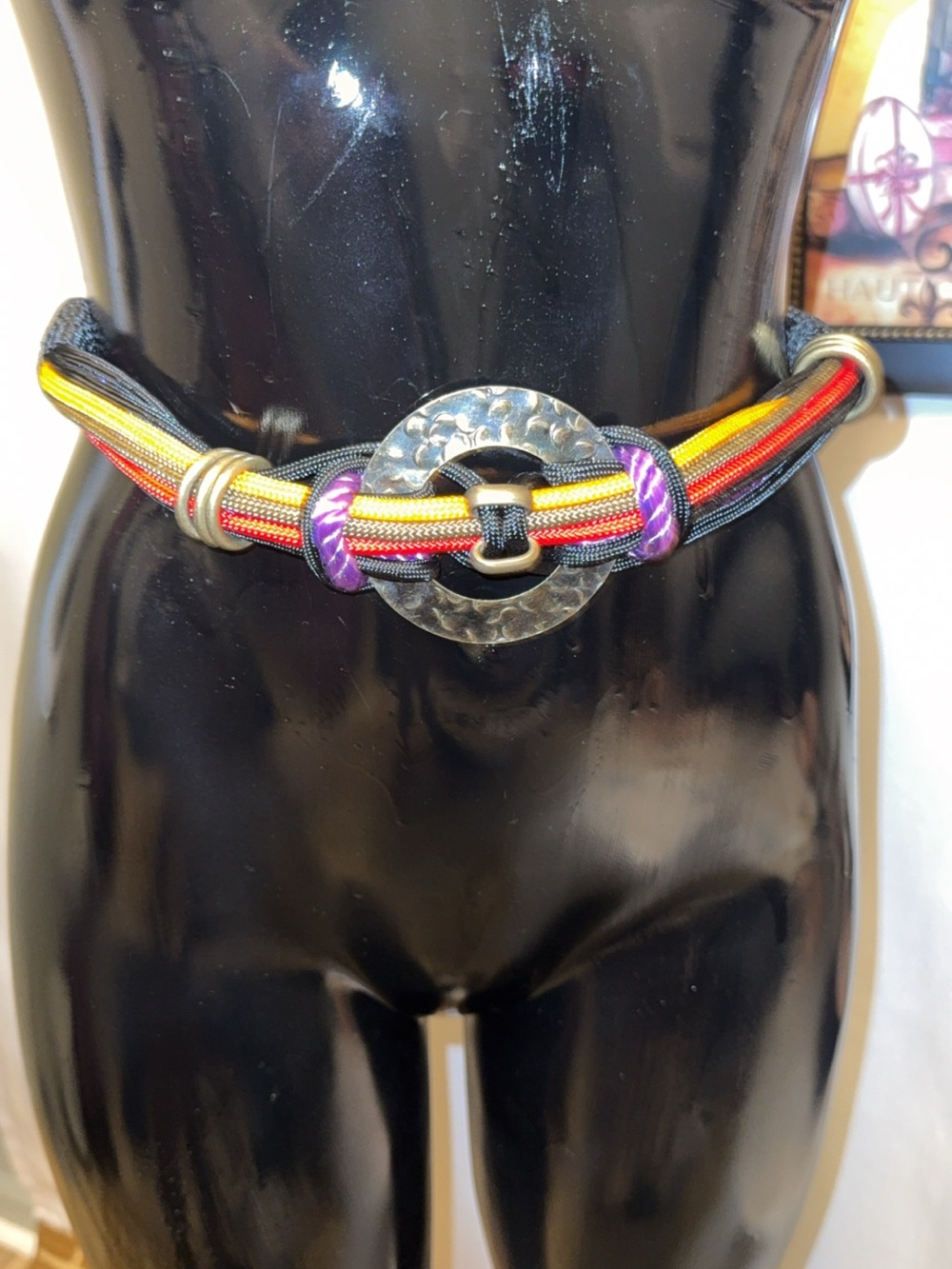 80s Corded Embellished Waist Belt-best fit a M